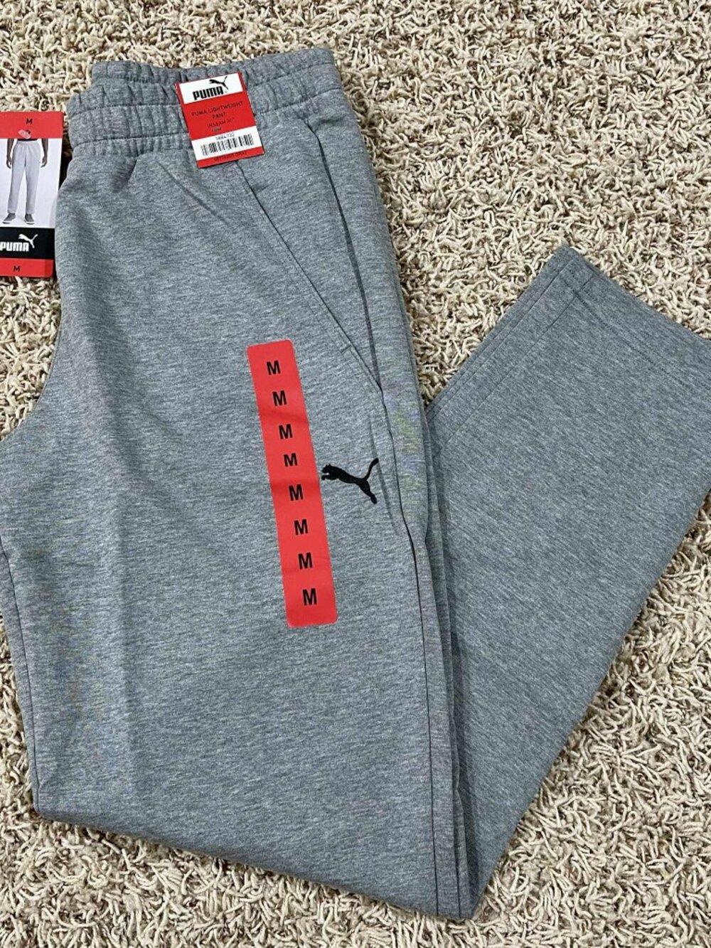 PUMA Men's Joggers Pants Sweatpants Gray, Size Medium (New)
